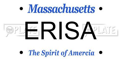 ERISA Massachusetts License Plate