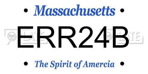 ERR24B Massachusetts License Plate