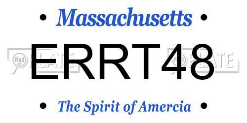 ERRT48 Massachusetts License Plate