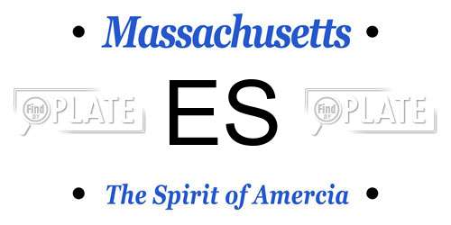 ES Massachusetts License Plate
