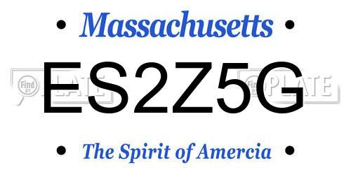 ES2Z5G Massachusetts License Plate