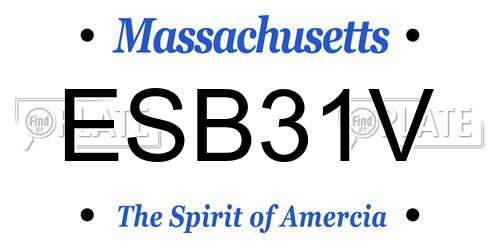 ESB31V Massachusetts License Plate