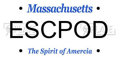 ESCPOD Massachusetts License Plate