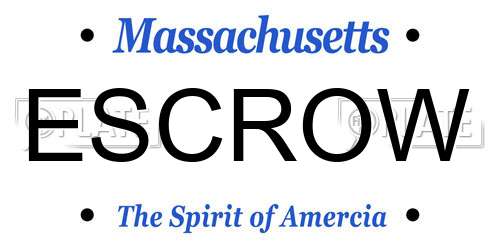 ESCROW Massachusetts License Plate