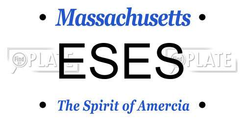ESES Massachusetts License Plate