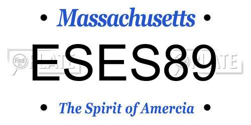ESES89 Massachusetts License Plate