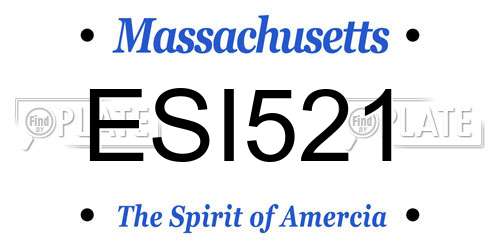 ESI521 Massachusetts License Plate