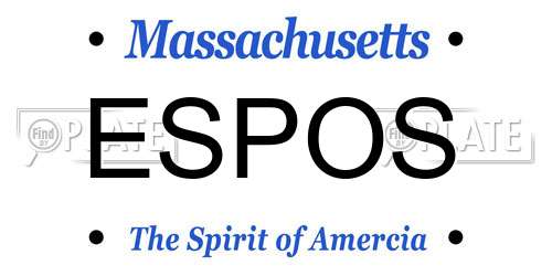 ESPOS Massachusetts License Plate
