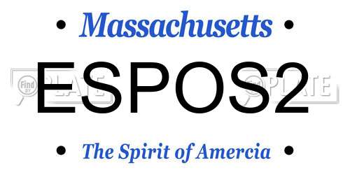 ESPOS2 Massachusetts License Plate