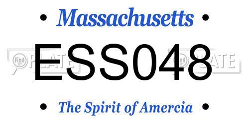 ESS048 Massachusetts License Plate