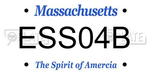 ESS04B Massachusetts License Plate