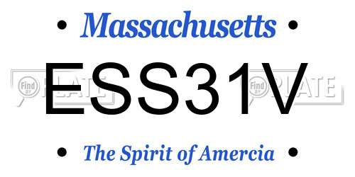 ESS31V Massachusetts License Plate