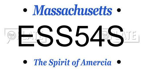ESS54S Massachusetts License Plate
