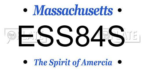 ESS84S Massachusetts License Plate