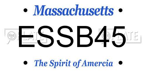 ESSB45 Massachusetts License Plate