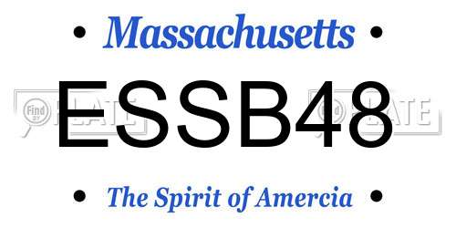 ESSB48 Massachusetts License Plate