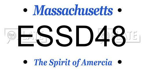 ESSD48 Massachusetts License Plate