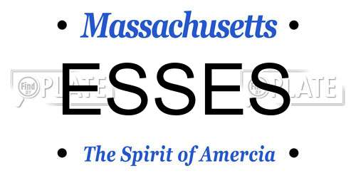 ESSES Massachusetts License Plate
