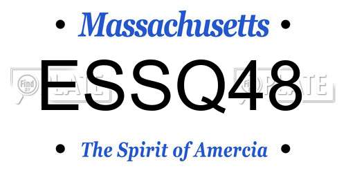 ESSQ48 Massachusetts License Plate