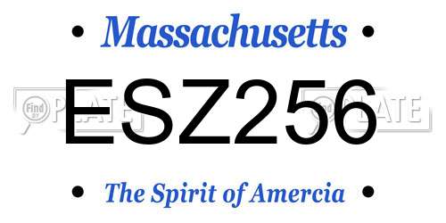 ESZ256 Massachusetts License Plate
