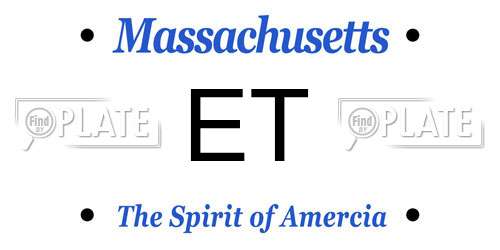 ET Massachusetts License Plate