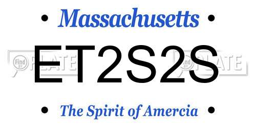 ET2S2S Massachusetts License Plate