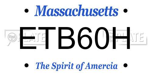 ETB60H Massachusetts License Plate