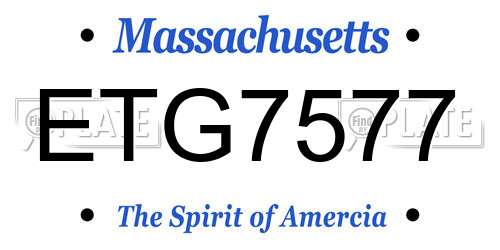 ETG7577 Massachusetts License Plate