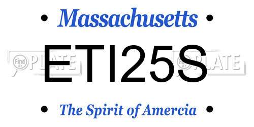 ETI25S Massachusetts License Plate