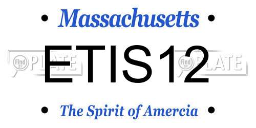 ETIS12 Massachusetts License Plate