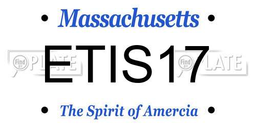 ETIS17 Massachusetts License Plate