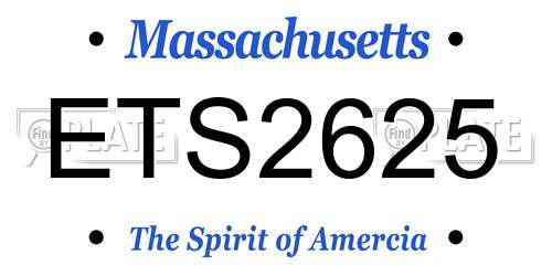 ETS2625 Massachusetts License Plate