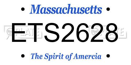 ETS2628 Massachusetts License Plate