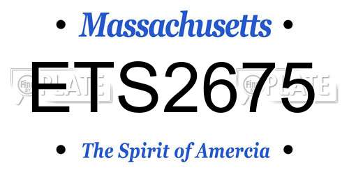 ETS2675 Massachusetts License Plate