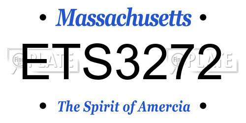 ETS3272 Massachusetts License Plate