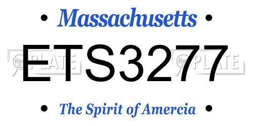 ETS3277 Massachusetts License Plate