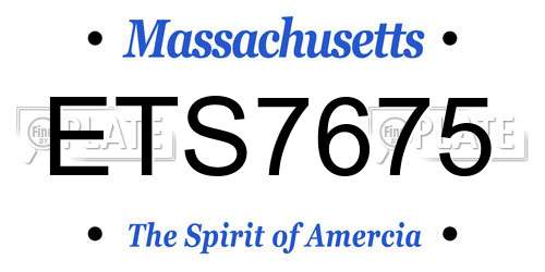 ETS7675 Massachusetts License Plate