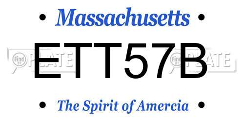 ETT57B Massachusetts License Plate
