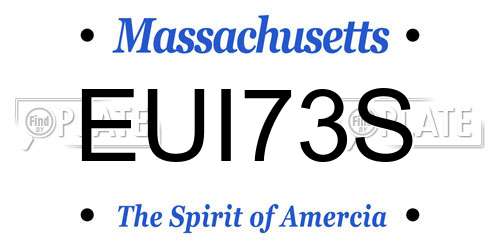 EUI73S Massachusetts License Plate