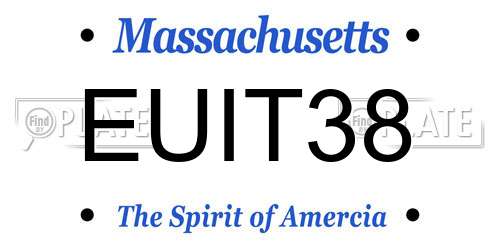 EUIT38 Massachusetts License Plate