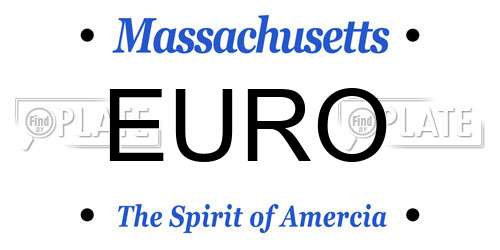 EURO Massachusetts License Plate