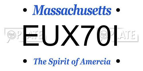 EUX70I Massachusetts License Plate