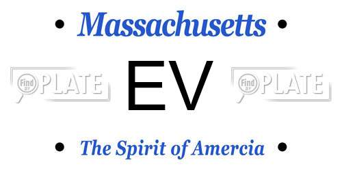 EV Massachusetts License Plate