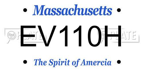 EV110H Massachusetts License Plate