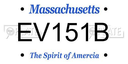 EV151B Massachusetts License Plate