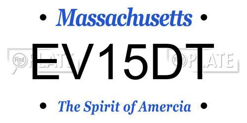 EV15DT Massachusetts License Plate