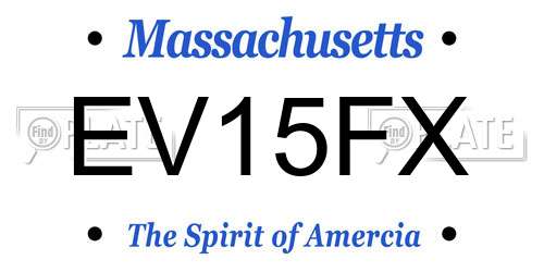 EV15FX Massachusetts License Plate