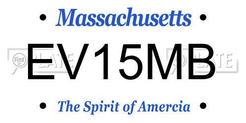 EV15MB Massachusetts License Plate