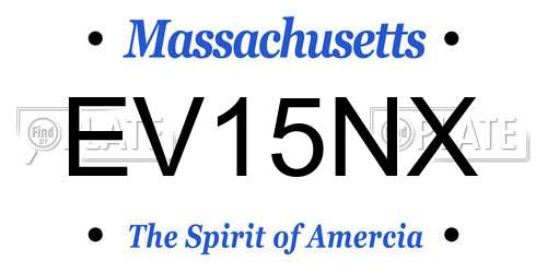 EV15NX Massachusetts License Plate