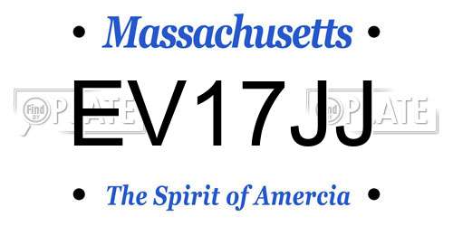 EV17JJ Massachusetts License Plate
